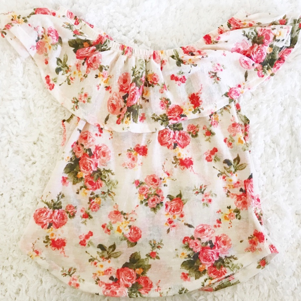 Floral Ruffle Top